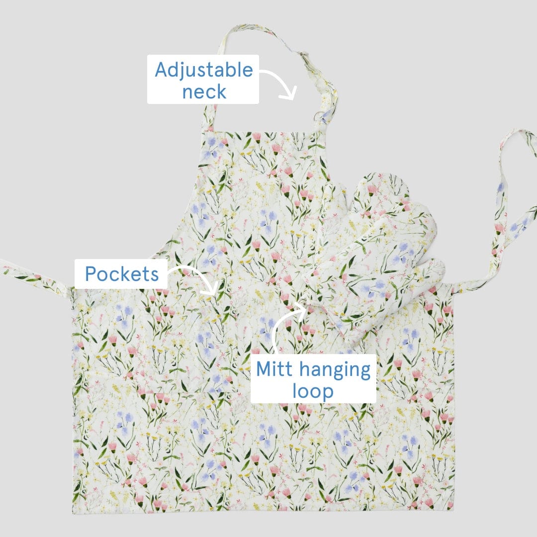 Women’s Apron and Oven Mitt Set