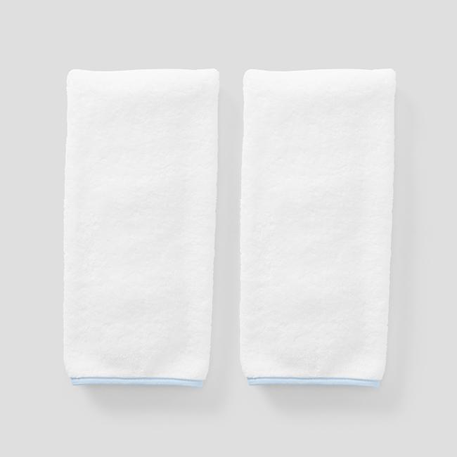All White Monogrammed Plush Luxury Hand Towels | Weezie