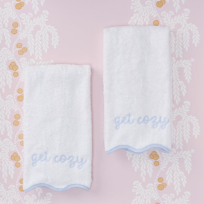 Scallop Bath Hand Towels (pair)