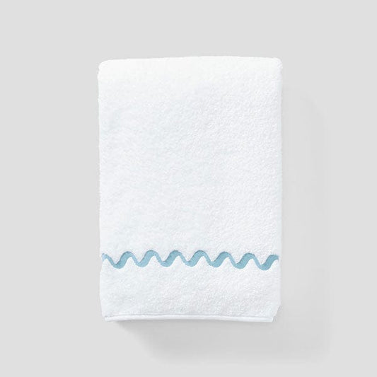 Wave Embroidered Bath Towel